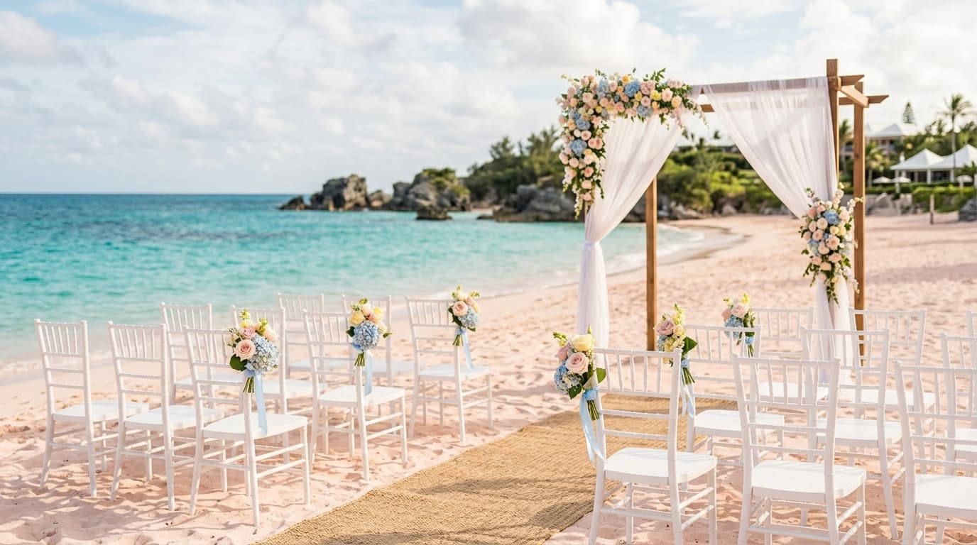 Bermuda Destination Wedding: Pink Sand and Pastel Charm