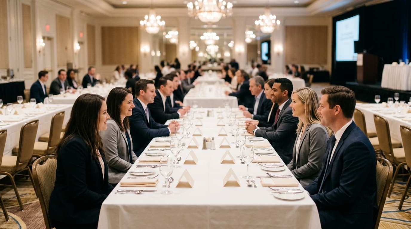 Conference Dinner Seating: Networking-Friendly Arrangements