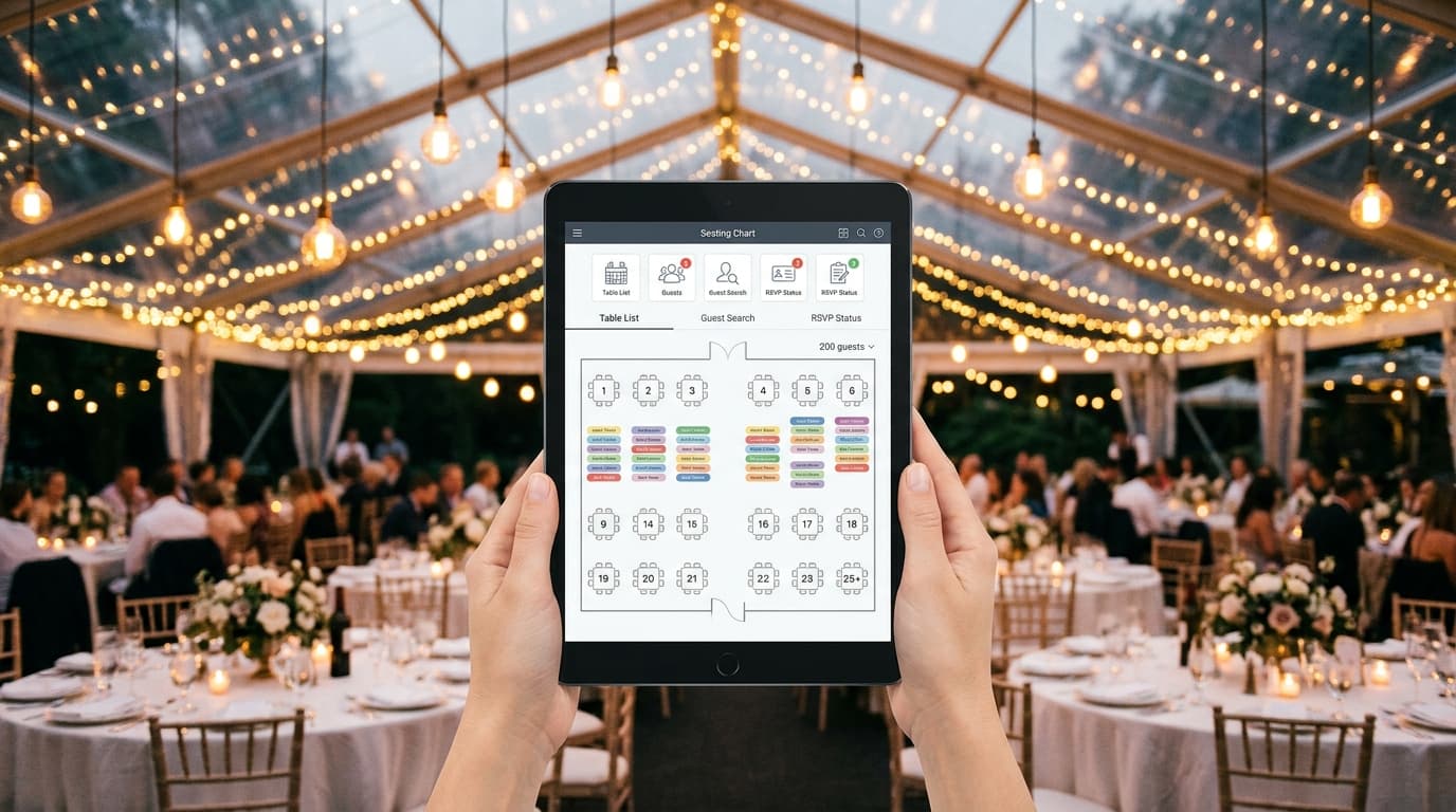 Digital Seating Charts for Large Weddings: Managing 200+ Guests