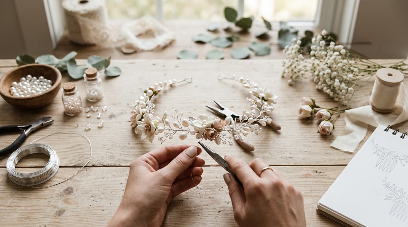 DIY Wedding Hairpiece: Handmade Bridal Accessories