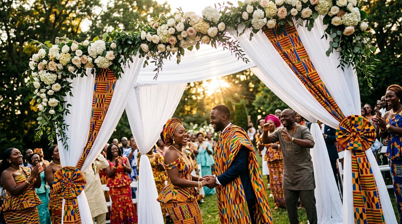 Ghanaian Wedding Traditions: Kente, Knocking, and Joy