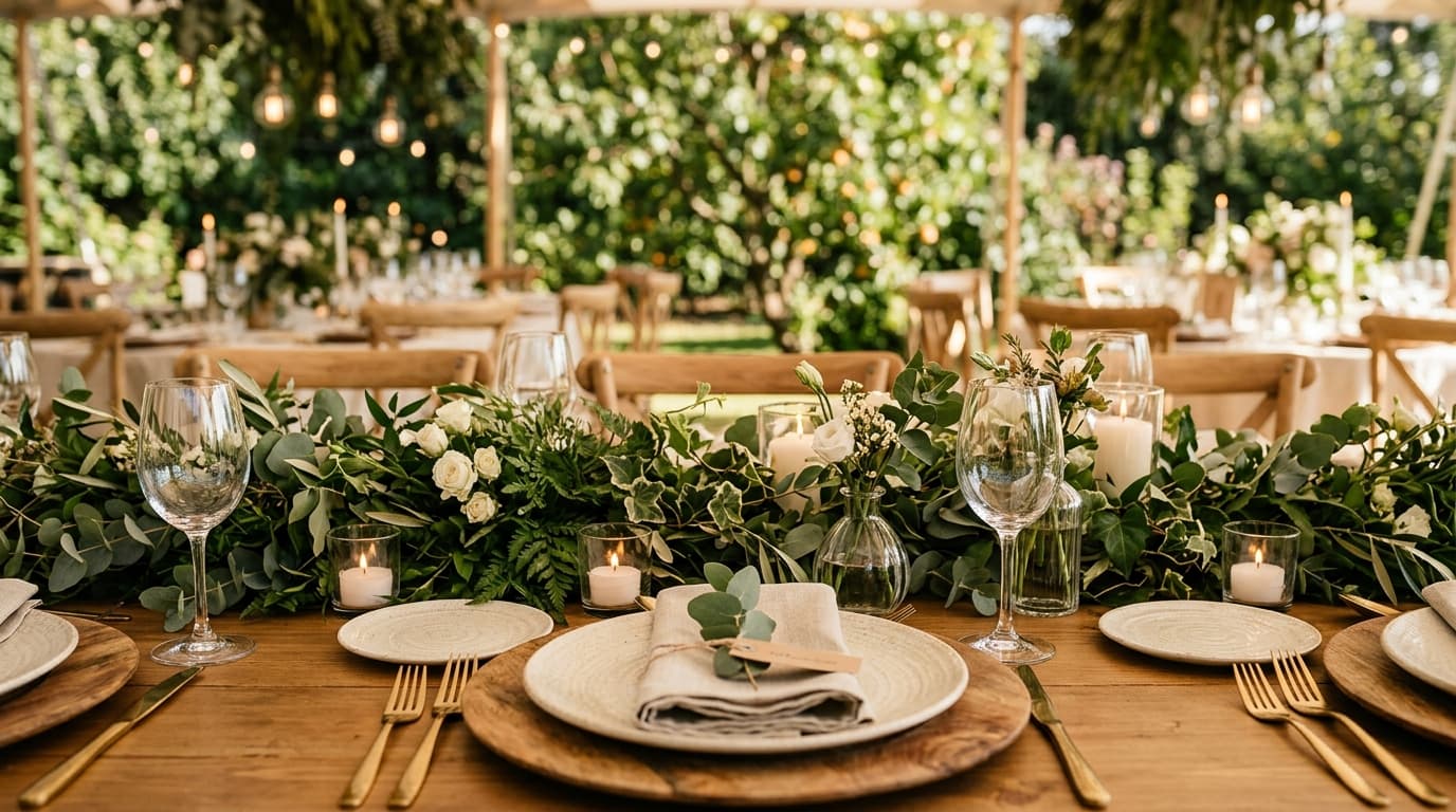 Greenery Wedding Table Decor: Lush and Natural Vibes