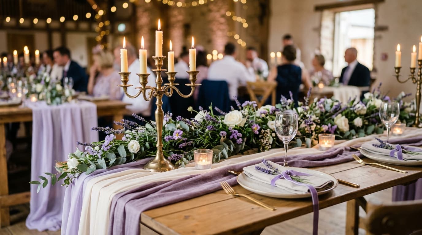 Lavender Wedding Table Decor: Purple Haze Romance
