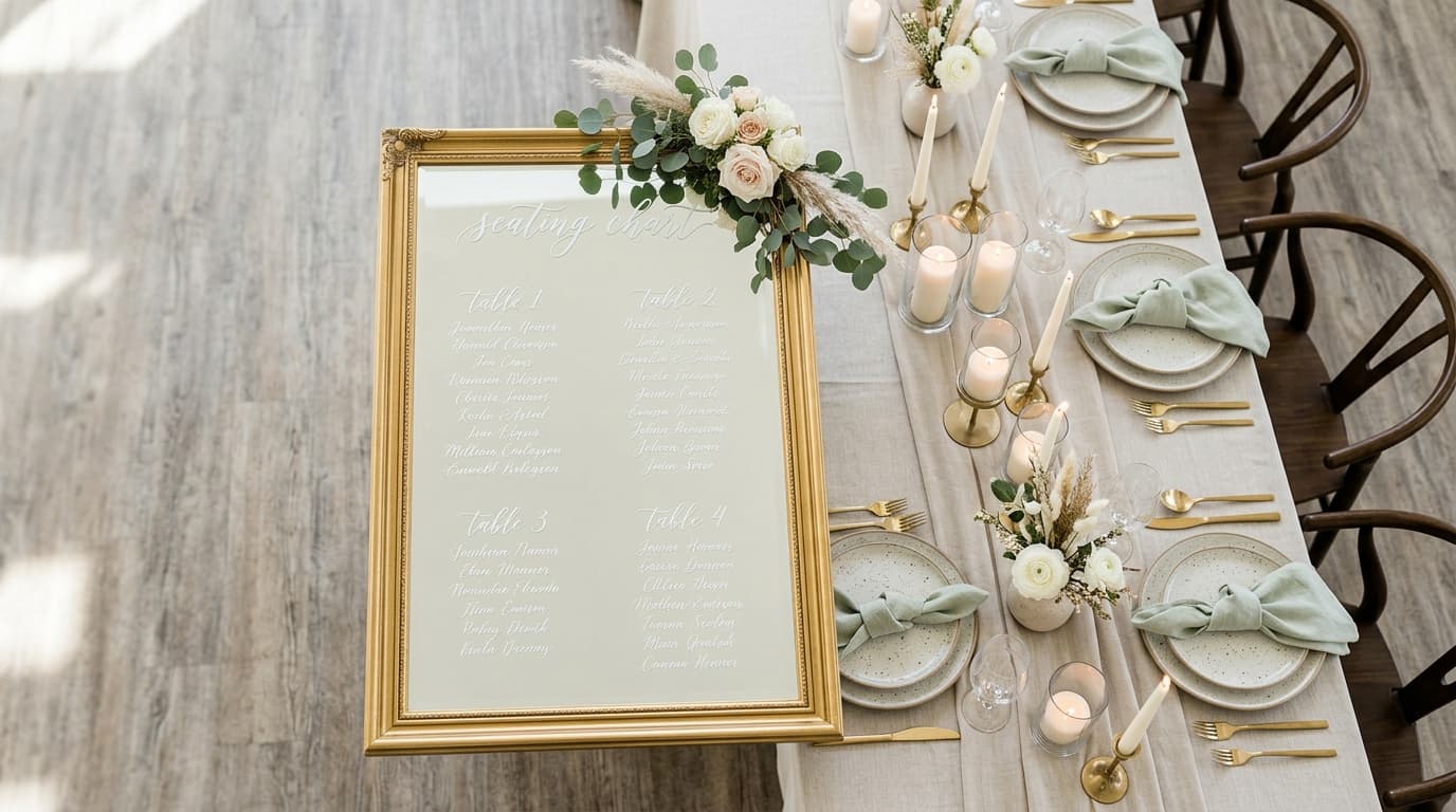 Mirror Seating Charts for Weddings: A Complete Style Guide