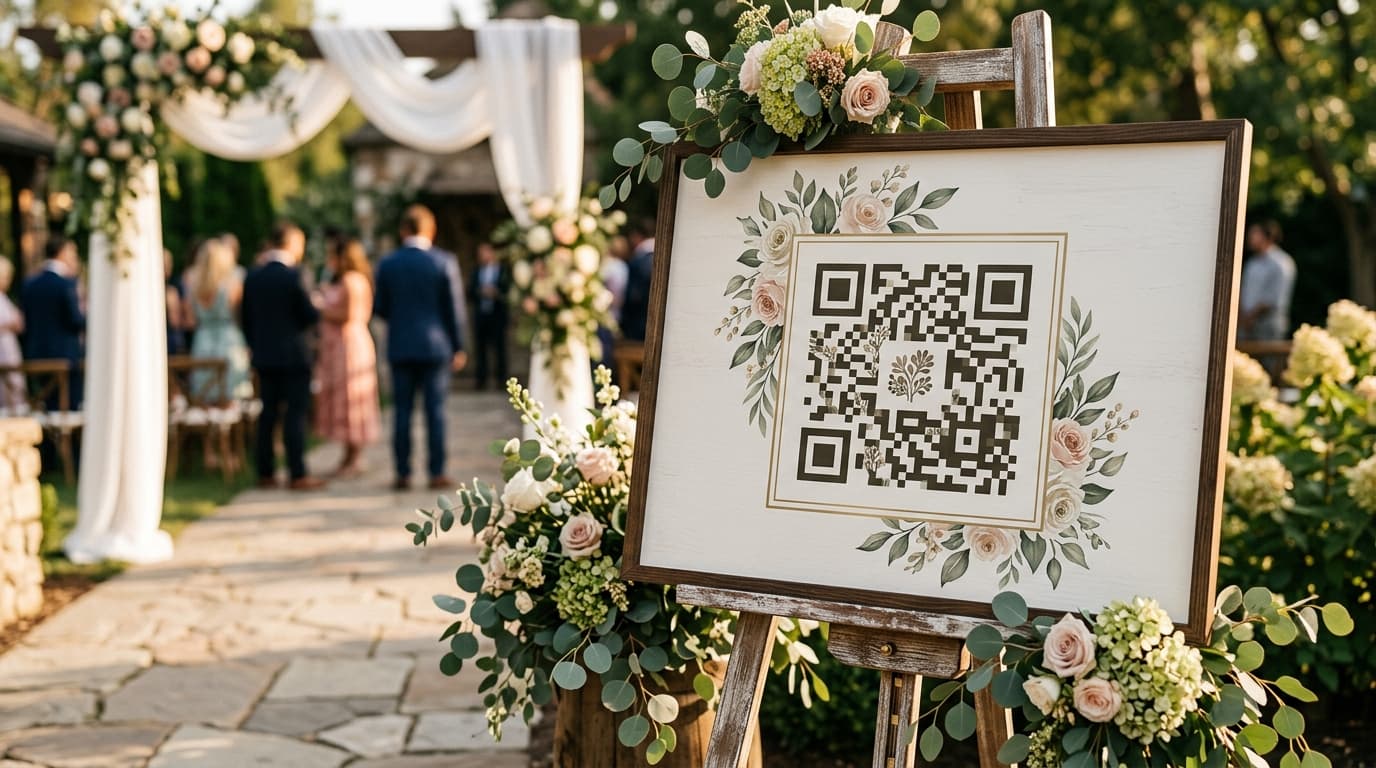 QR Code Welcome Signs for Weddings: Design and Setup Guide