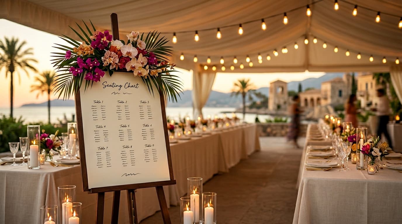 Seating Charts for Destination Weddings: Planning From Afar