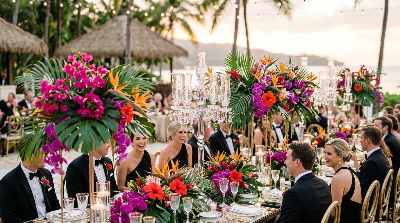 Tropical Wedding Ideas: Bold Colors and Island Vibes
