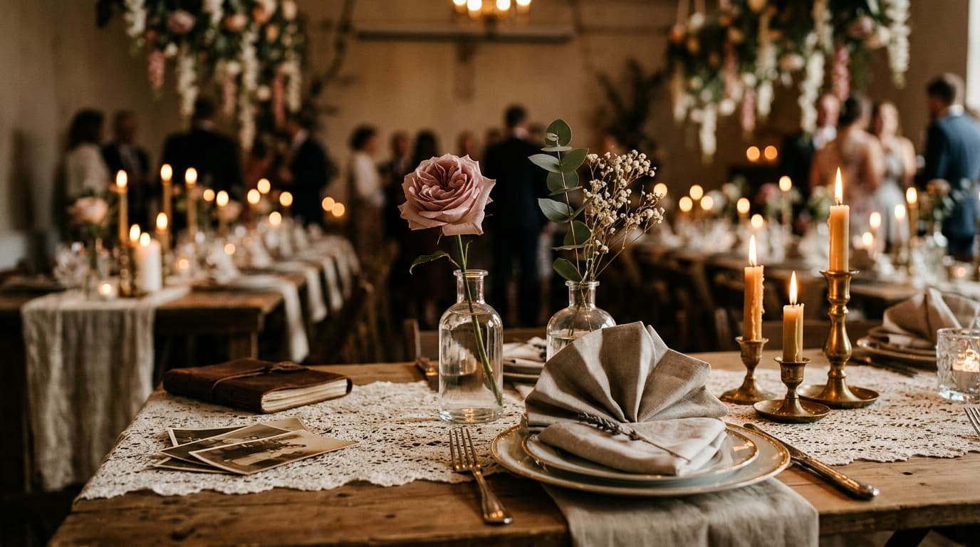 Vintage Wedding Table Ideas: Antiques, Lace, and Nostalgia