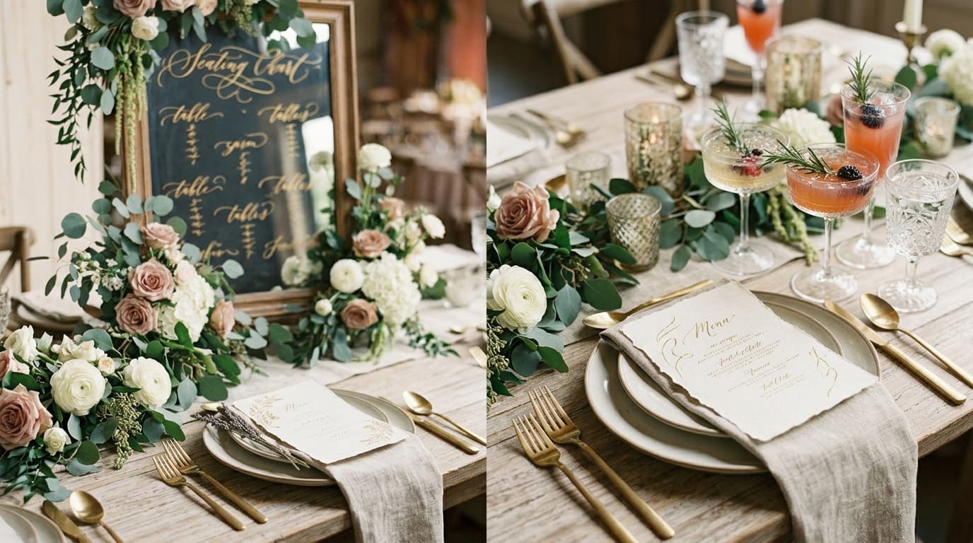 Wedding Bar Menu Sign Ideas: Signature Cocktails and Open Bar