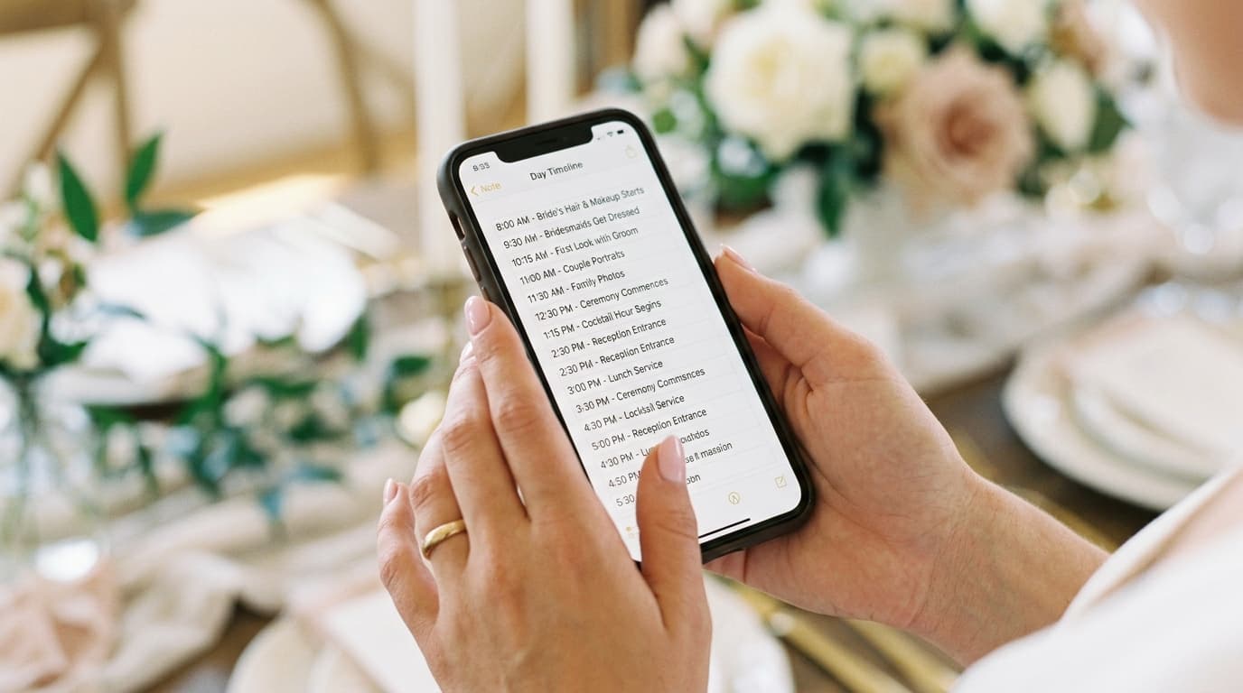 Wedding Day Timeline Template: Hour-by-Hour Schedule