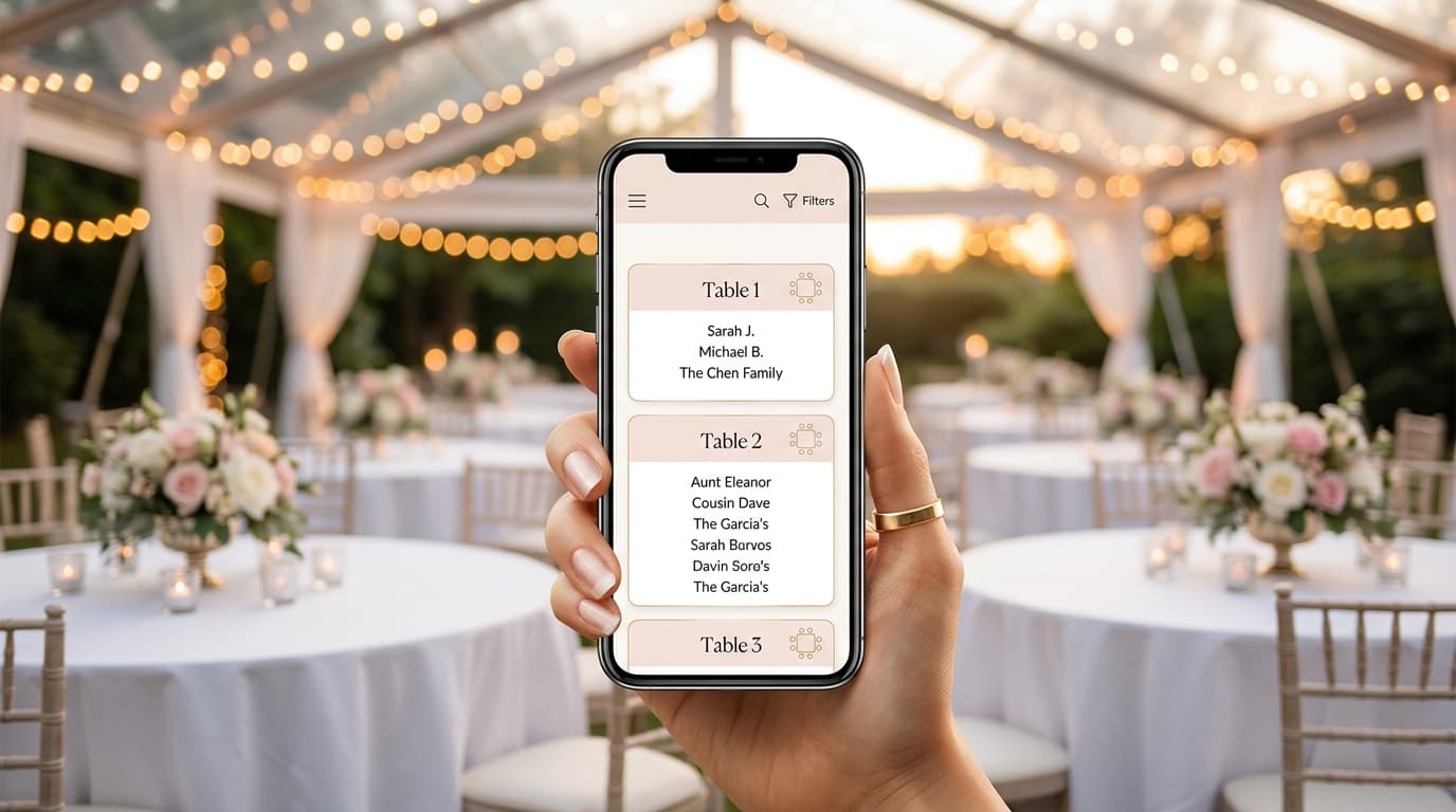 Wedding Seating Charts That Work Without an App Download