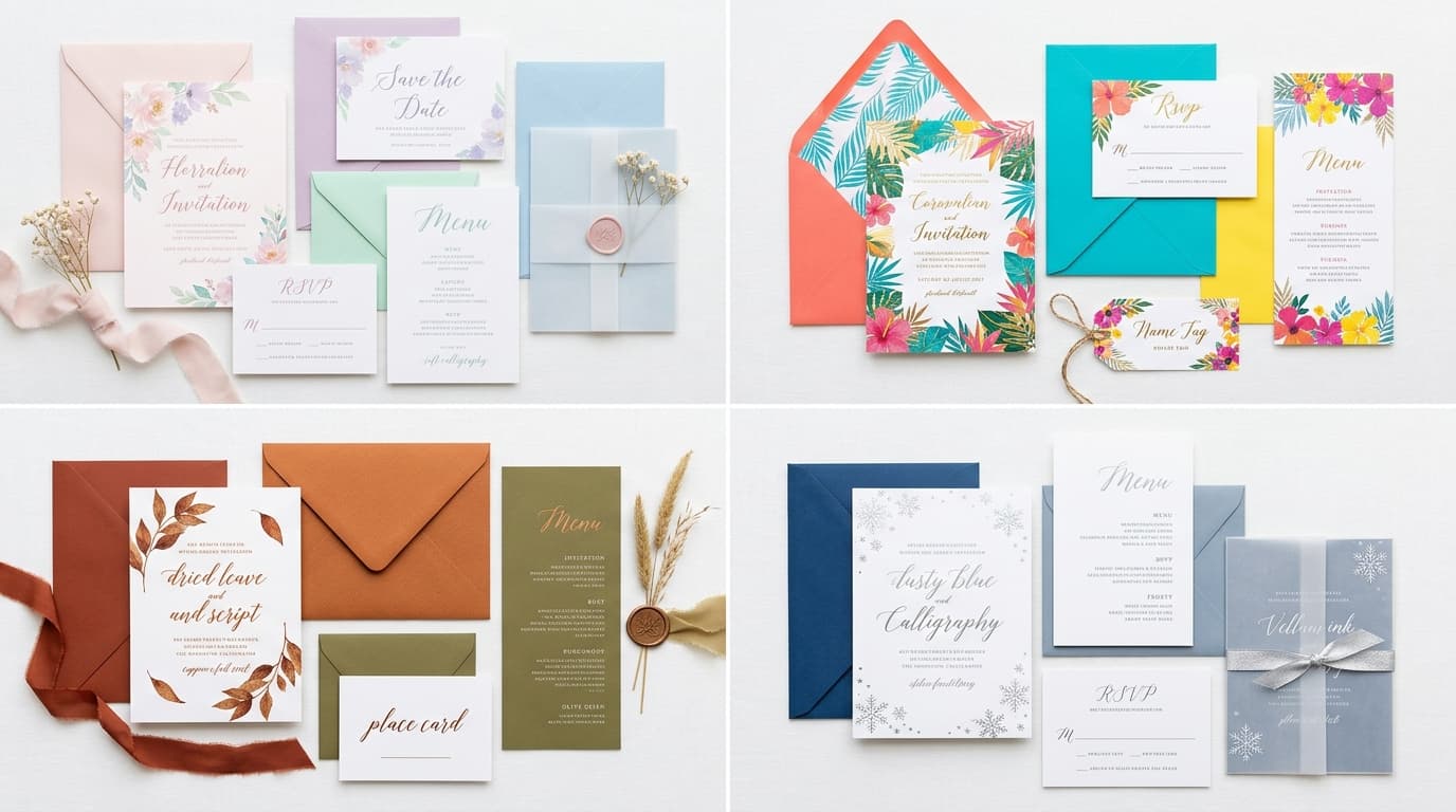Wedding Stationery Color Palette Ideas for Every Season