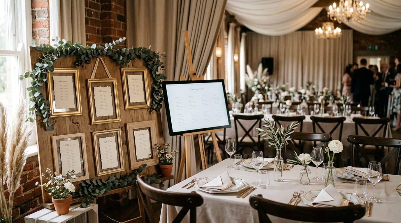 Wedding Table Plan Display Ideas: Boards, Frames, and Screens